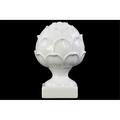 H2H Urban Trends Collection  Ceramic Artichoke Sculpture On Base, White H22484766